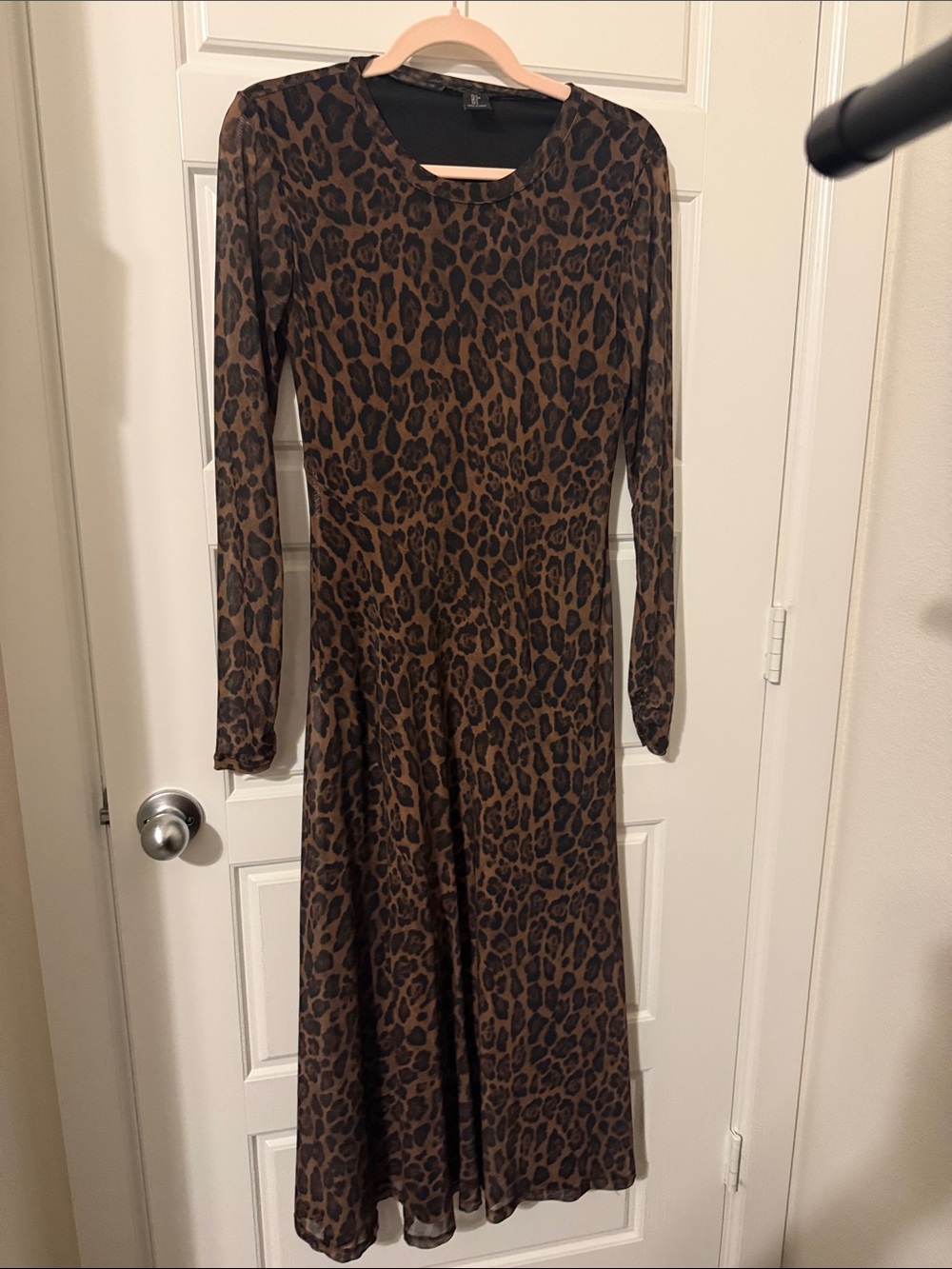 Rachel Zoe Brown & Black Leopard Print Maxi Dress